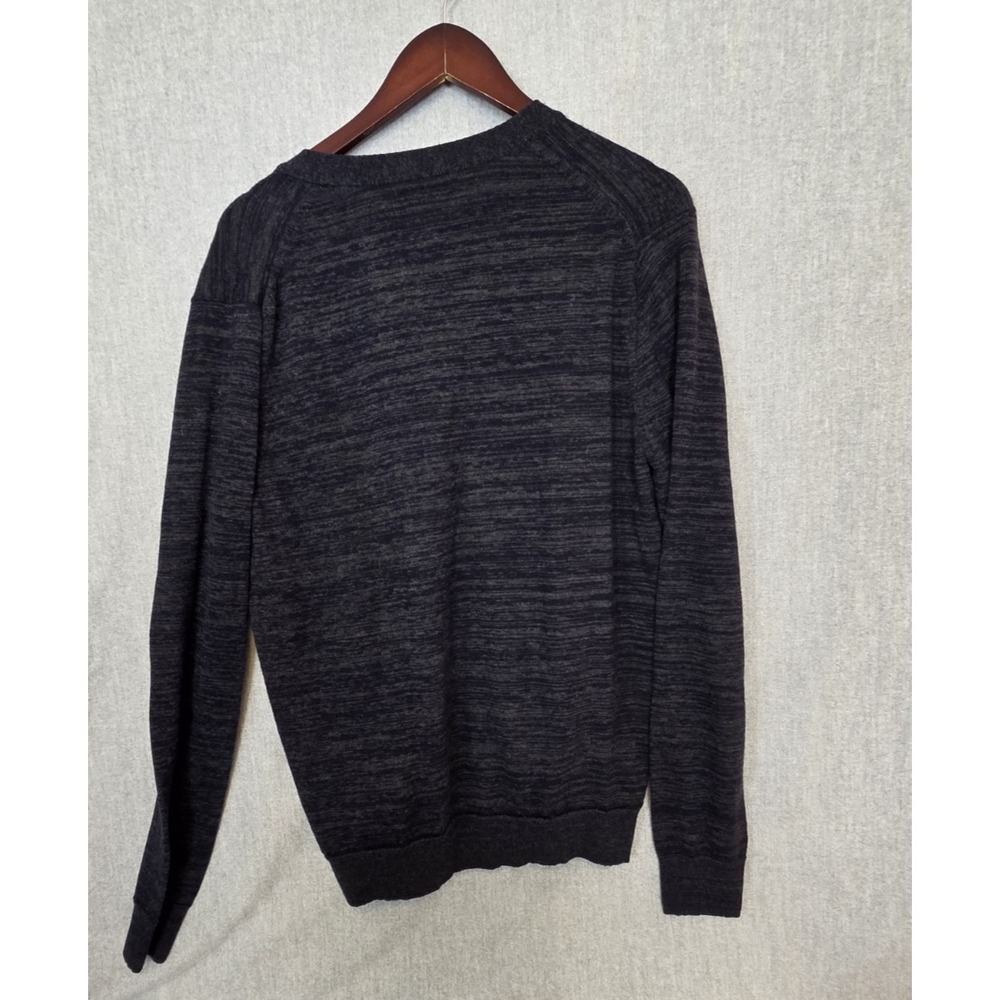 True Religion Cardigan Wool‎ Sweater Men's XL Button Up Preppy Charcoal Academia - Picture 5 of 10